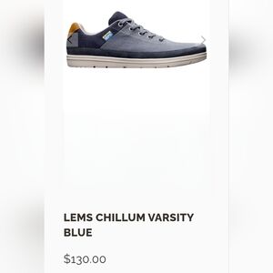 Lem's Unisex Chillum Varsity Blue Wide Toe Box Shoes M 7/ W8.5